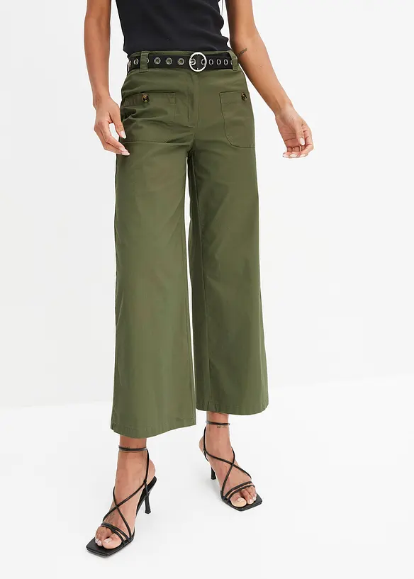 Wide Leg Hose, High Waist, Bequembund, bonprix