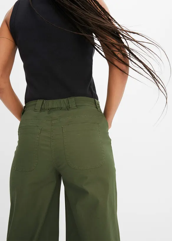 Wide Leg Hose, High Waist, Bequembund, bonprix