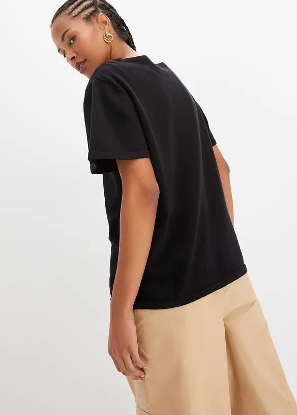 T-shirt en fine maille 100% coton, bonprix