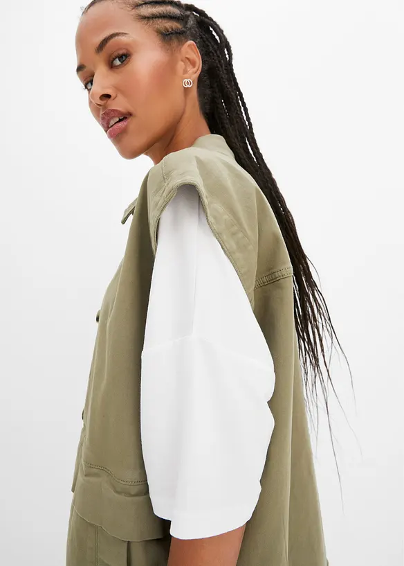 Oversize-Shirt aus fließender Viskose, bonprix