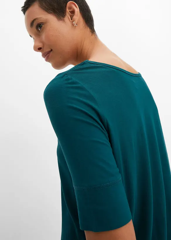 T-shirt à col rond en viscose douce, bonprix