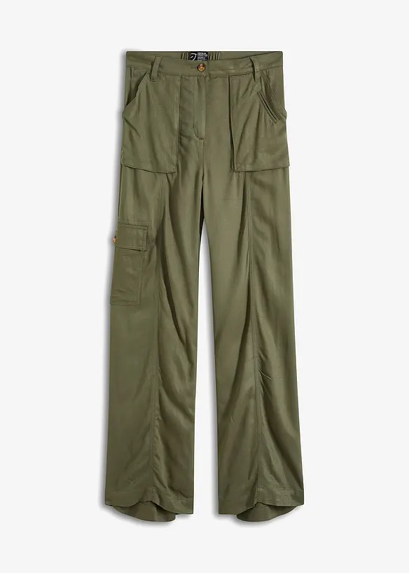 Pantalon large et fluide style cargo, bonprix