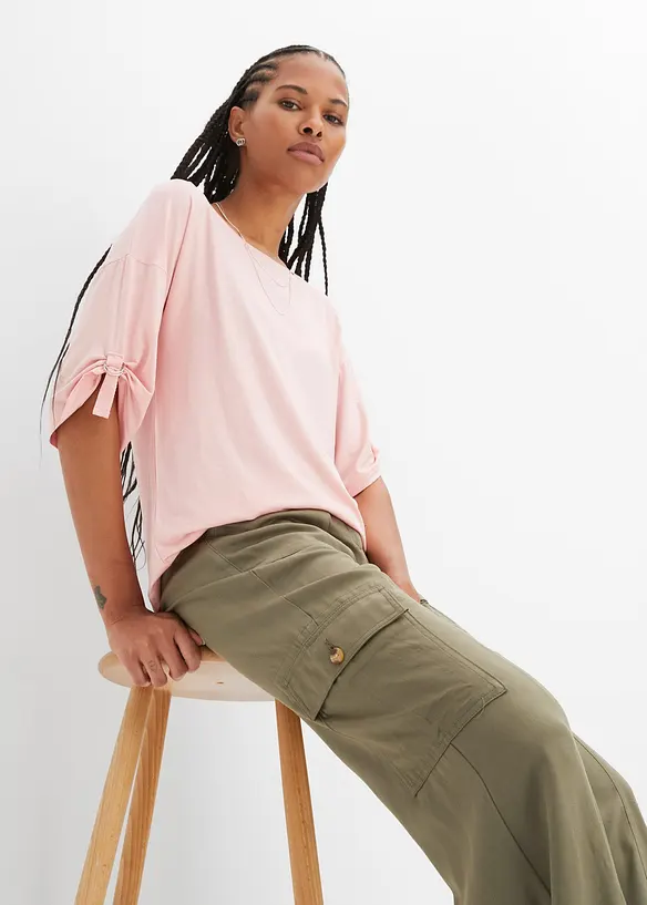 Pantalon large et fluide style cargo, bonprix