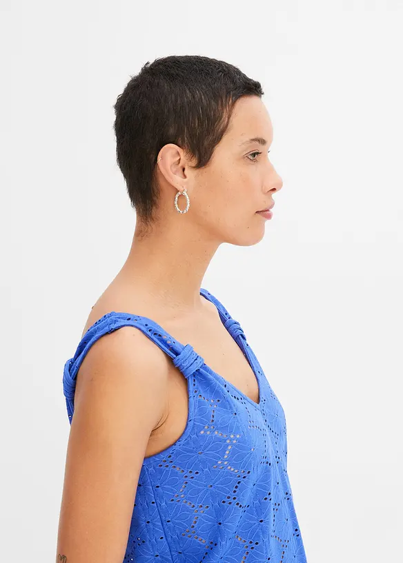 Top à broderies anglaises, bonprix