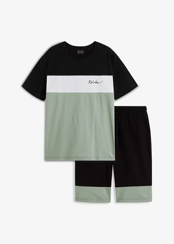 T-Shirt und Sweat-Bermuda (2-tlg.Set), bonprix