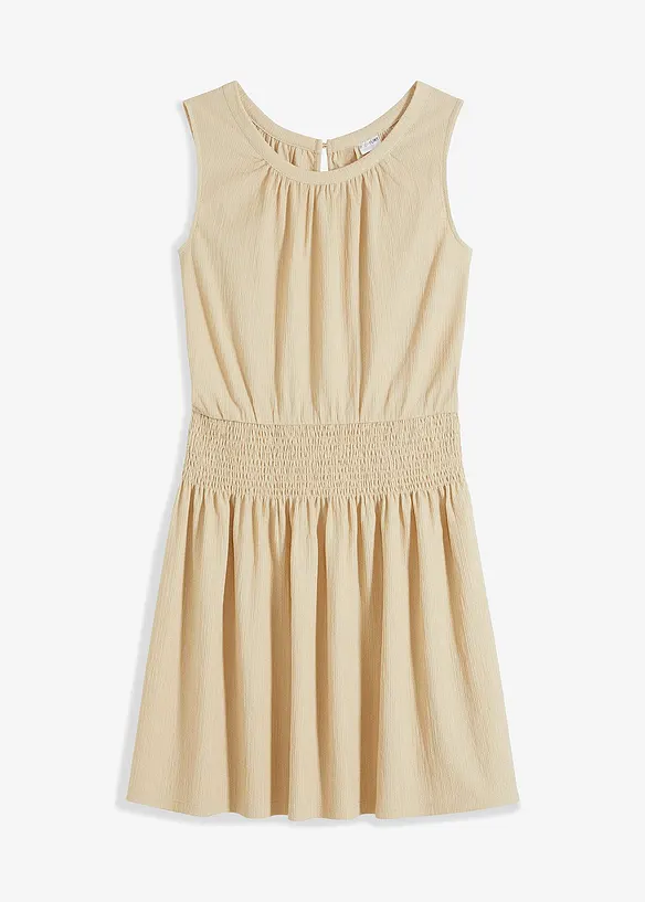 Robe en jersey crêpe avec empiècement smocké, BODYFLIRT
