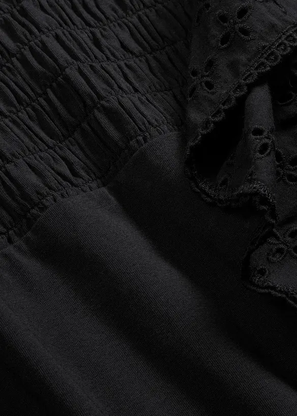 T-shirt à broderies anglaises, bonprix