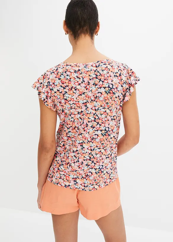 Shirt mit Volant-Ärmel, bonprix