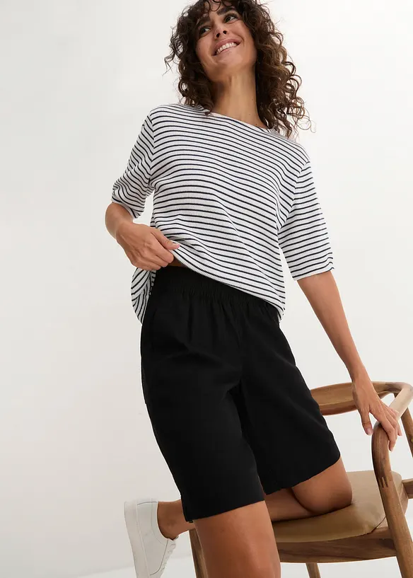 Bermuda en mélange lin et viscose, bonprix