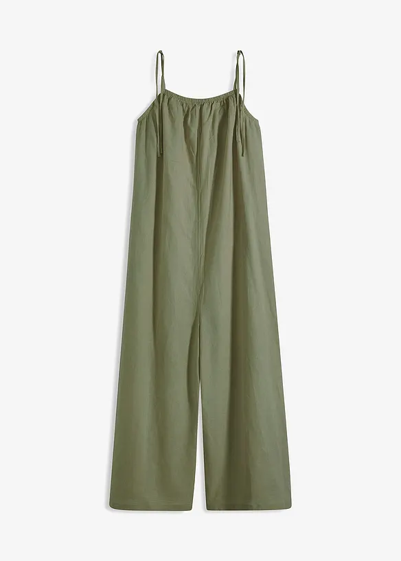 Jumpsuit aus leichtem Leinen-Viskose-Mix, bonprix