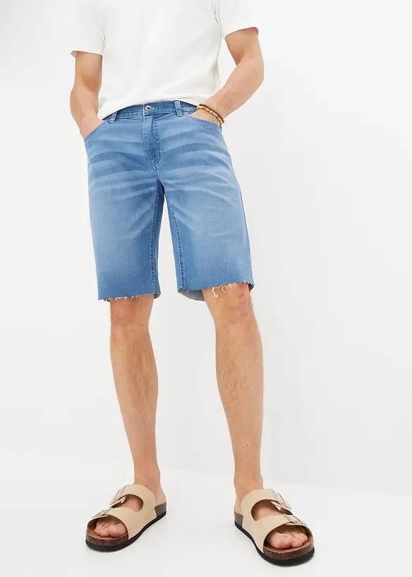 Bermuda en jean extensible, Loose, bonprix
