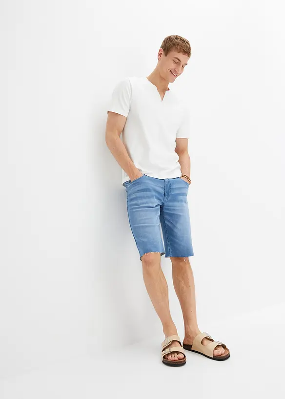 Bermuda en jean extensible, Loose, bonprix