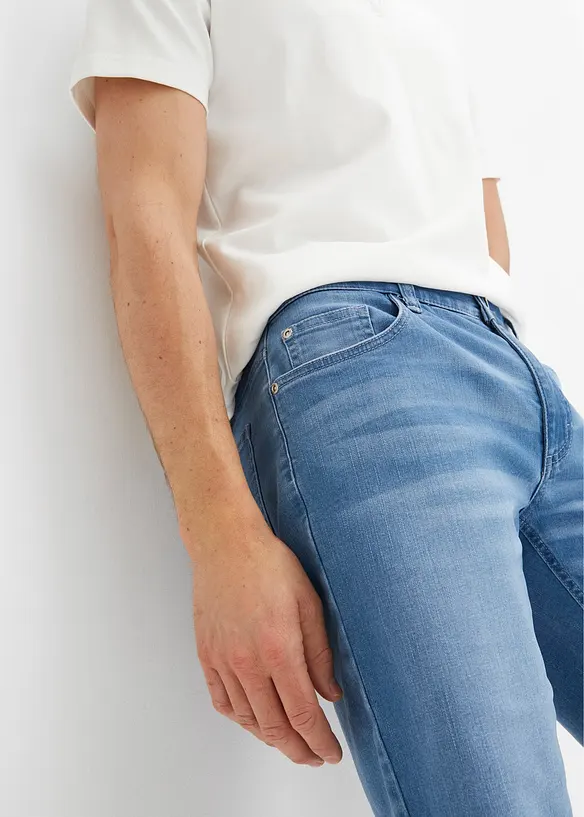 Bermuda en jean extensible, Loose, bonprix