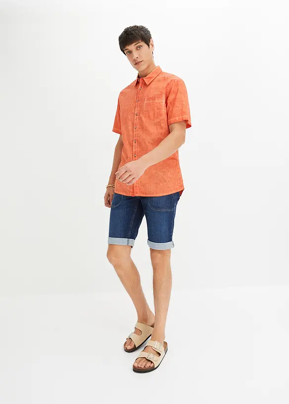 Bermuda en jean extensible, Regular Fit, bonprix