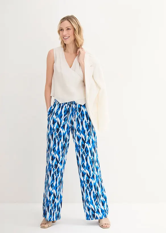 Pantalon palazzo en viscose fluide, bonprix