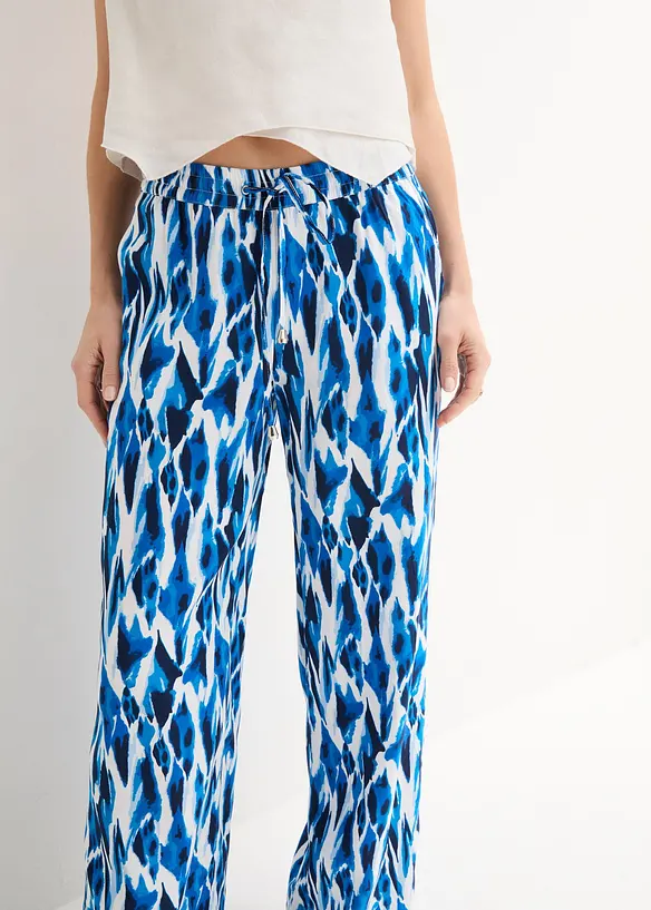 Pantalon palazzo en viscose fluide, bonprix