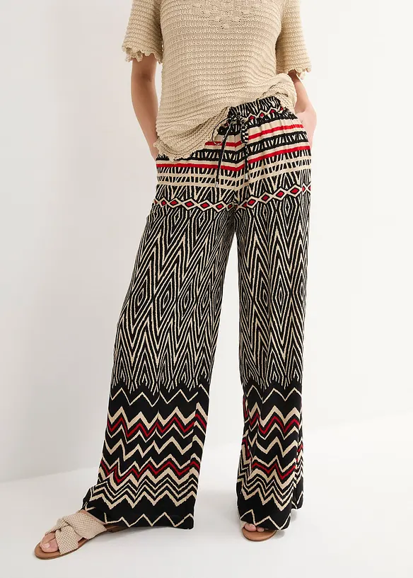 Pantalon large en viscose fluide, bonprix