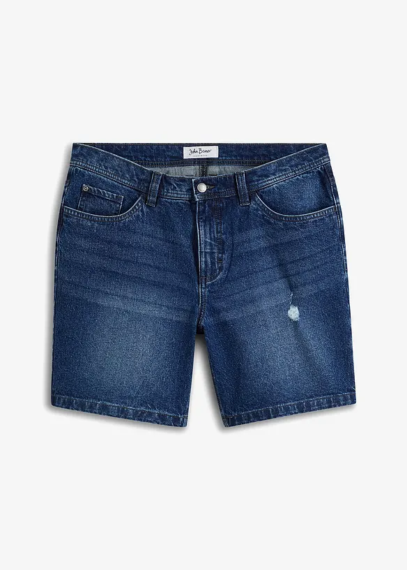Short long en jean extensible, Regular Fit, bonprix