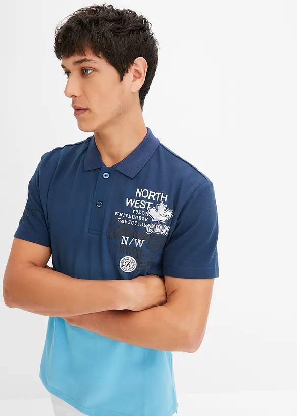Polo avec dégradé de couleur, 100% coton, bonprix