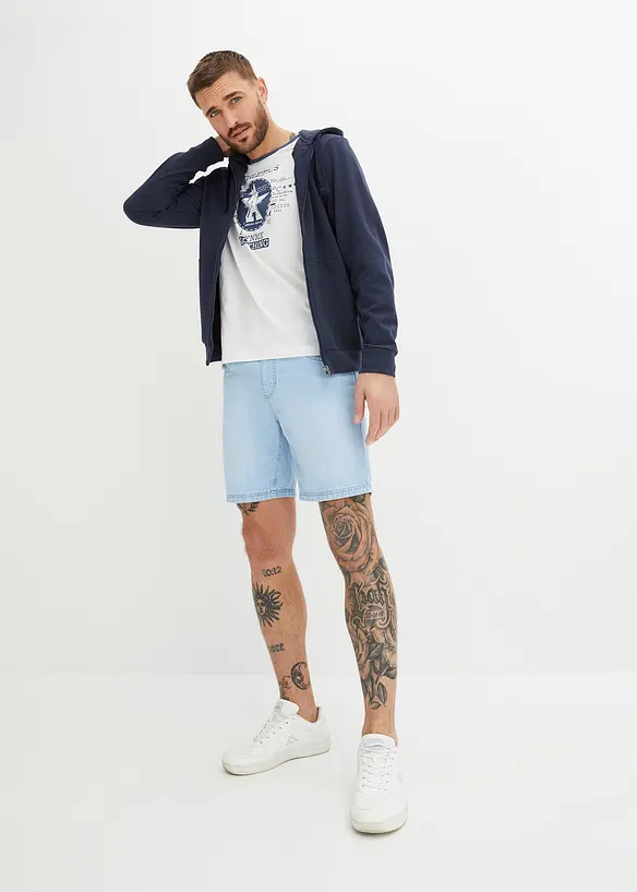Short long en jean, Regular Fit, bonprix