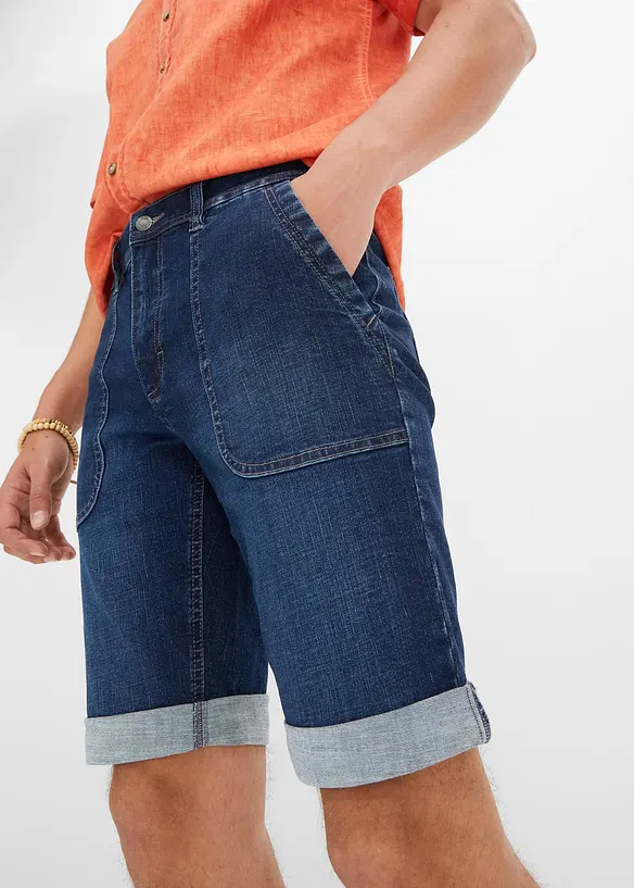 Bermuda en jean extensible, Regular Fit, bonprix