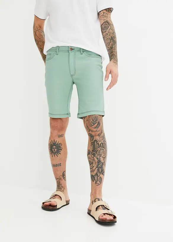 Bermuda en jean extensible, Regular Fit, bonprix