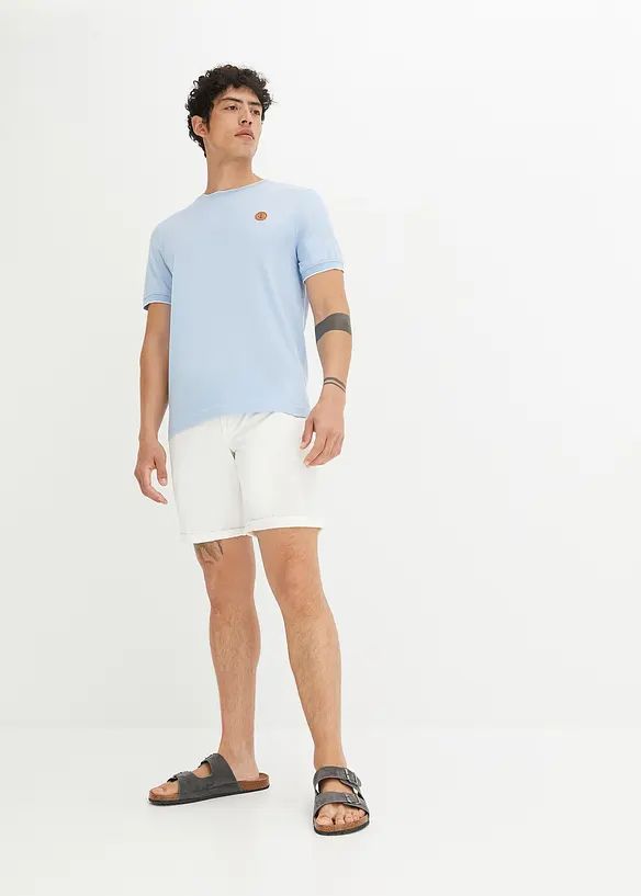 T-shirt aspect superposé avec écusson poitrine, bonprix