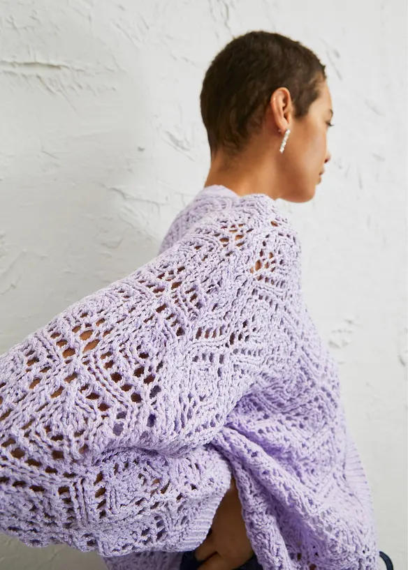 Gilet en maille ajourée, bonprix