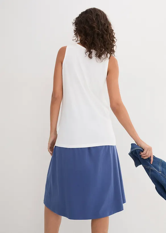 Lot de 5 débardeurs longs 100% coton, bonprix