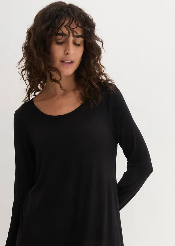Viskose Longshirt, Langarm, bonprix