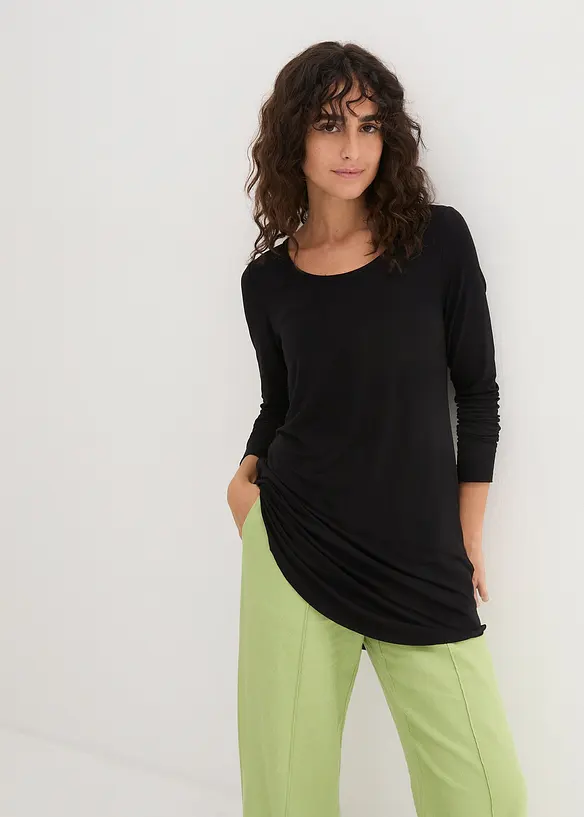 Viskose Longshirt, Langarm, bonprix
