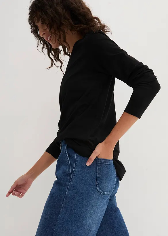 Langarm-Shirt mit reiner Bio-Baumwolle, bonprix
