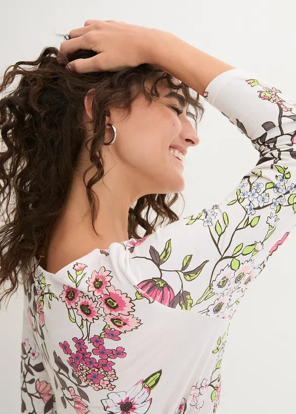 T-shirt &agrave; imprim&eacute; floral, bonprix