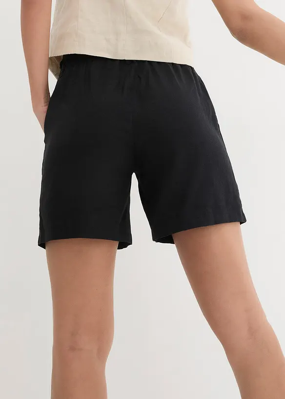 Short paper bag en lin, bonprix