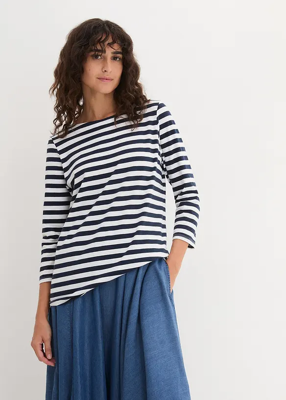 T-shirt à encolure bateau, bonprix