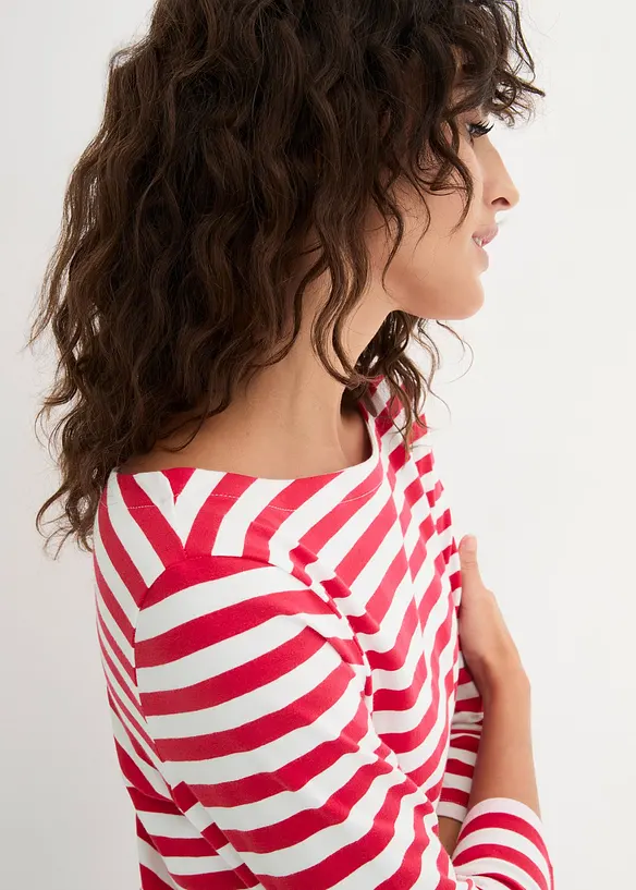 T-shirt à encolure bateau, bonprix