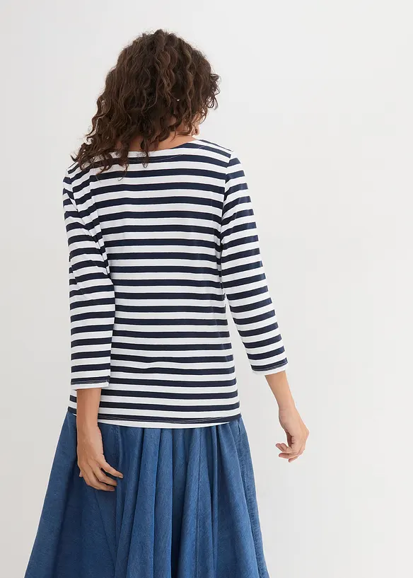 T-shirt à encolure bateau, bonprix
