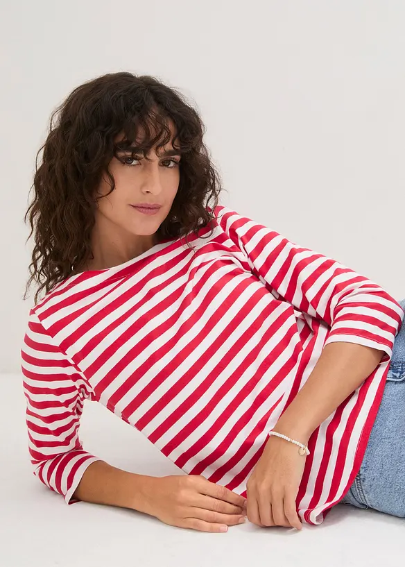 T-shirt à encolure bateau, bonprix