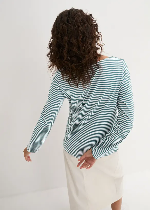 T-shirt manches longues 100% coton, bonprix