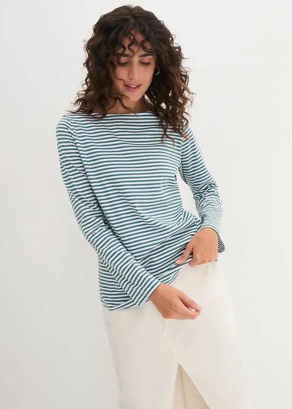 T-shirt manches longues 100% coton, bonprix