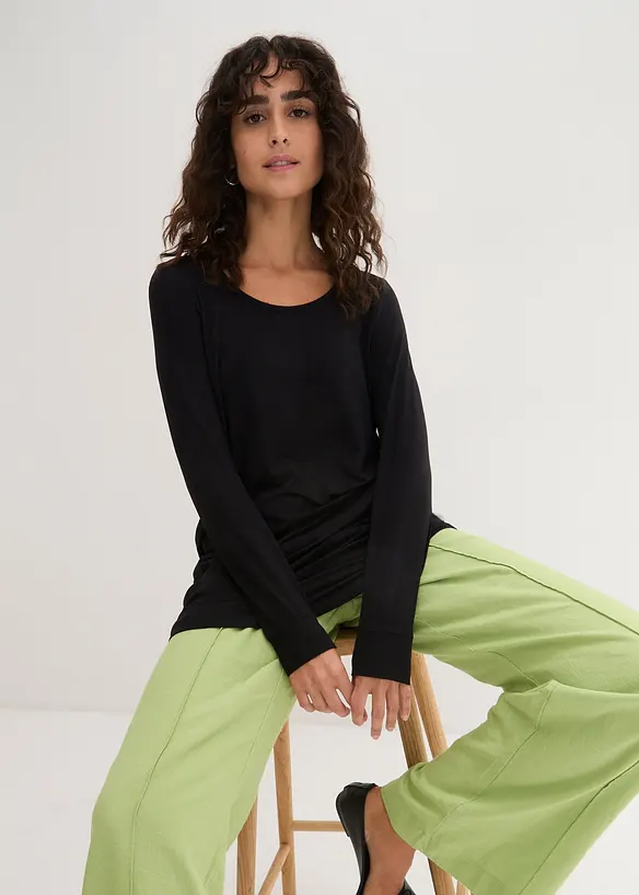 Viskose Longshirt, Langarm, bonprix