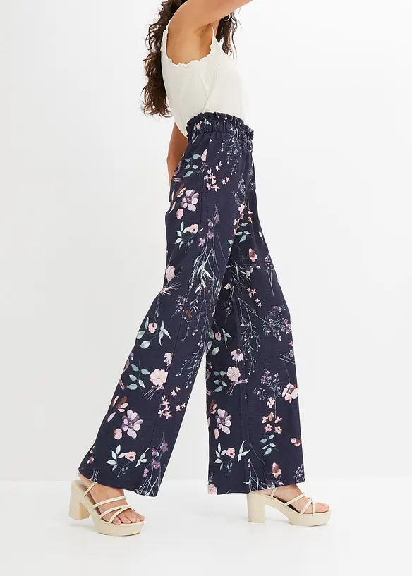 Jersey-Hose aus luftigem Crêpe, bonprix