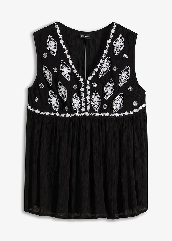 Blouse sans manches en viscose fluide, bonprix