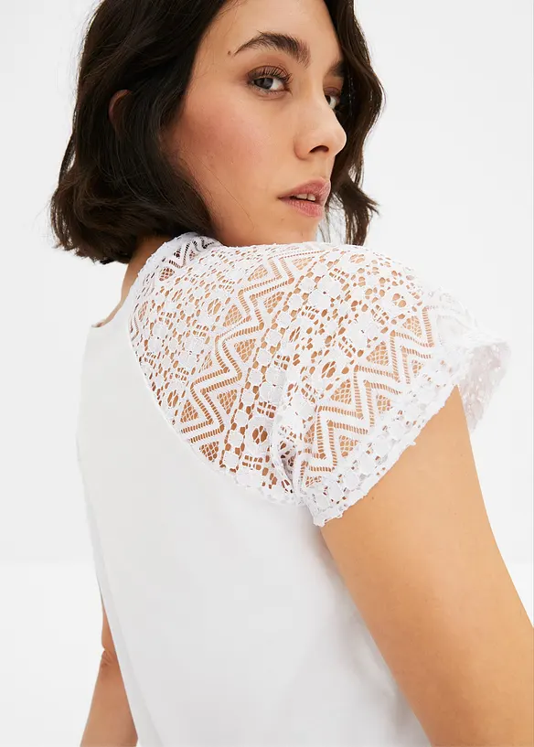 T-shirt à dentelle, bonprix