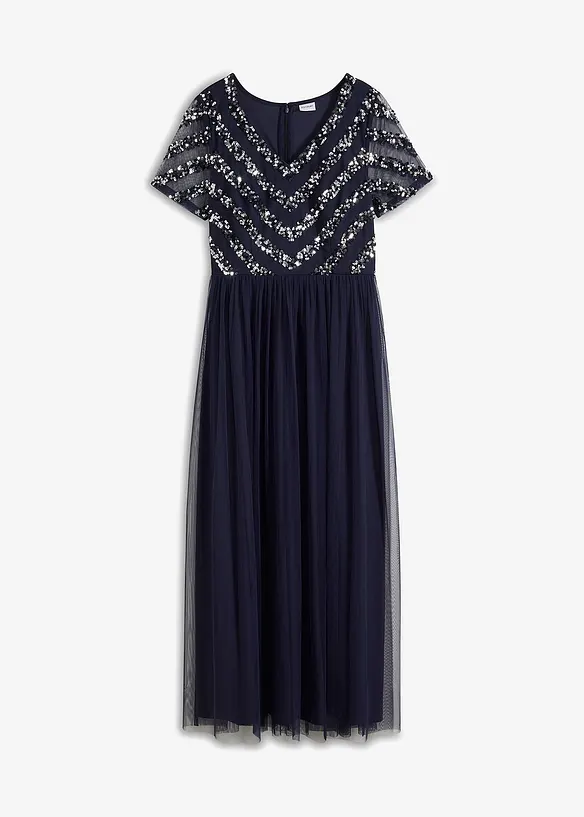 Robe longue brodée de sequins, bonprix