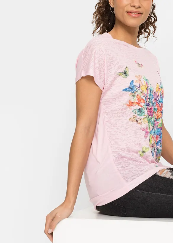 Shirt mit Schmetterlingsdruck, bonprix