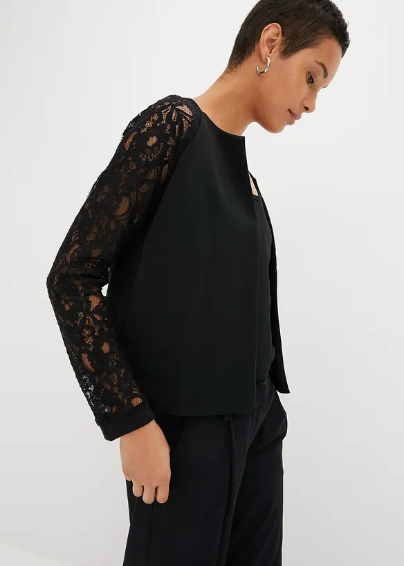 Blazer mit Spitzenärmeln, bonprix