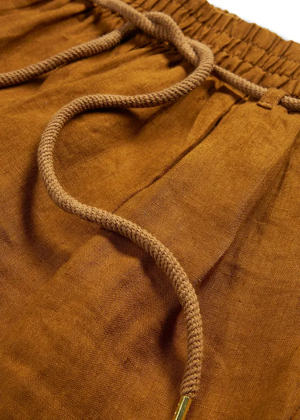 Pantalon taille élastiquée 100 % lin, bonprix