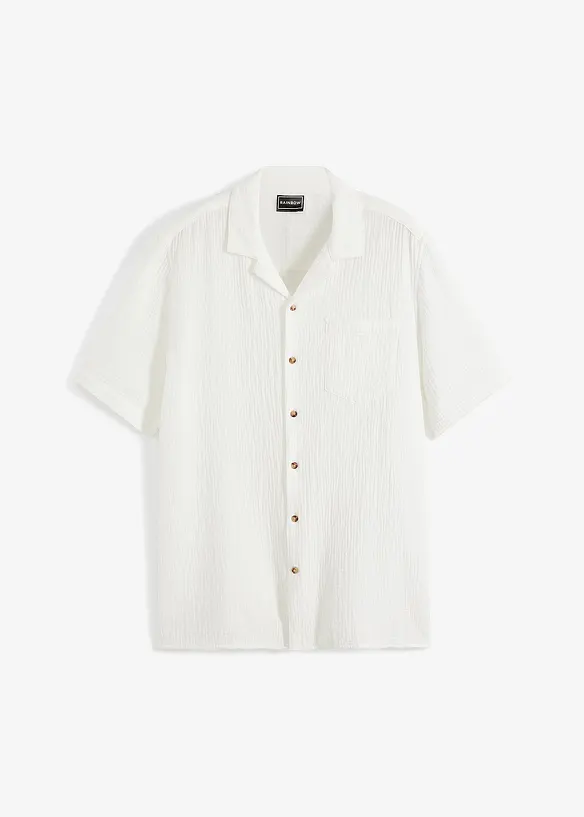 Chemise manches courtes en gaze 100% coton, bonprix