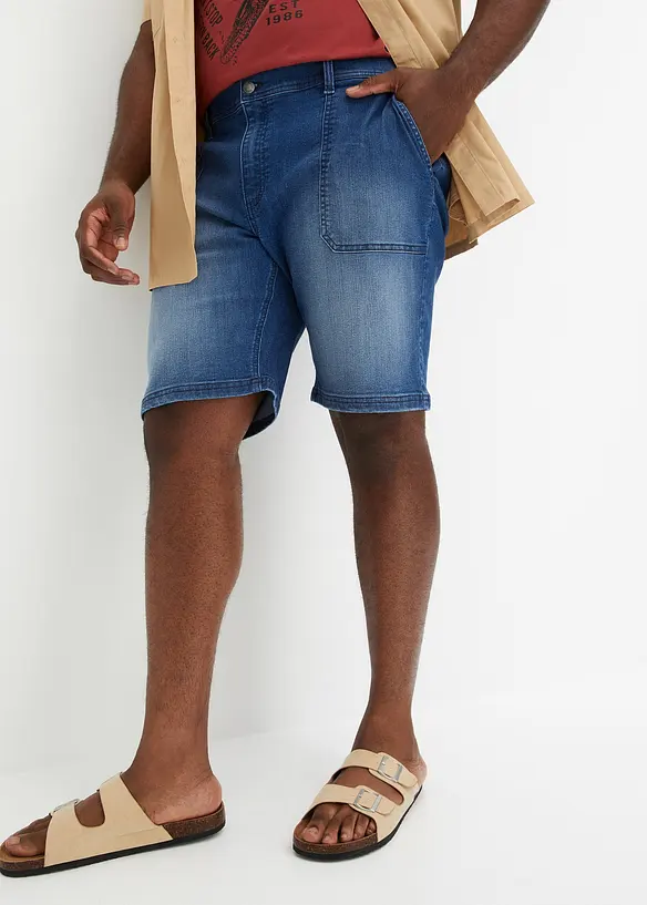 Bermuda en jean extensible, Loose, bonprix